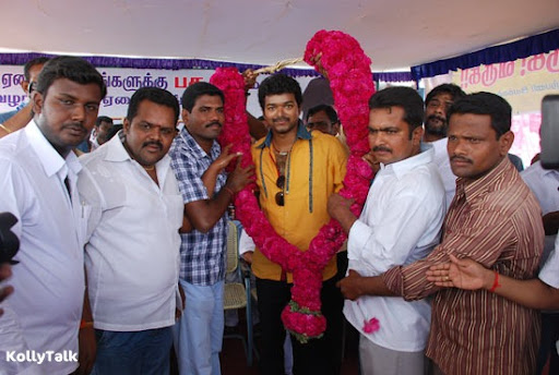 Vijay and fans on the occasion of Pasu Dhaanam Vijay and fans on the occasion of Pasu Dhaanam