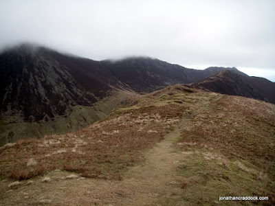 View from Knott Rigg towards Ard Crags, Scar Crags and Causey Pike behind