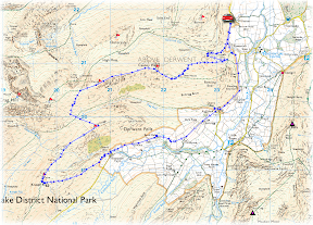 Route map for Causey Pike via Knott Rigg (12km)