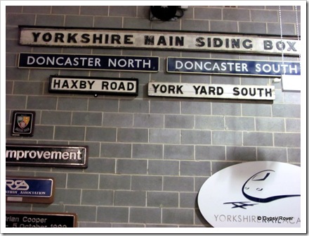 More of the hundreds of name plates of goods yards mounted around the NRM.