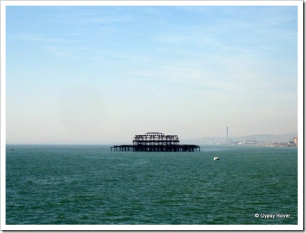 Brightons burnt out West Pier left to the elements.