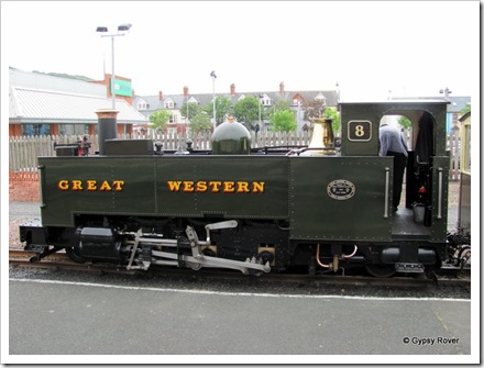 Vale of Rheidol no 8, a 2-6-2 built 1923, restored by the Brecon Mountain Railway 1996.