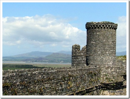 The parapets went round all four towers.