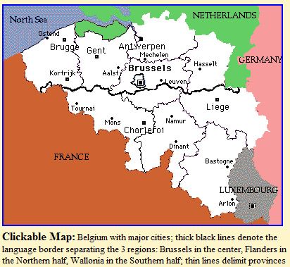 leuven is 16 miles from brussels as seen from the map of the countrys location relative to other european countries