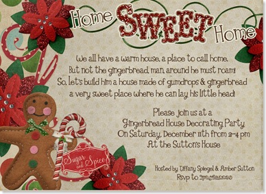 dpd gingerbread house decorating party invitations
