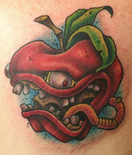  Tattoo Rotten Apple Tattoo