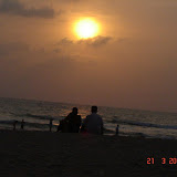 A differently exposed shot of the setting sun