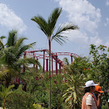 A small roller coaster was under construction. Probably going to be the star attraction here