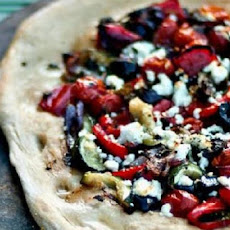 Greek Pizza with Spinach, Feta and Olives