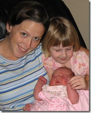 2004-Livvy's birth-Emily, Abby, Livvy