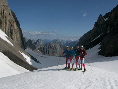 Crust Skiing above the French Glacier Crust Skiing above the French Glacier
