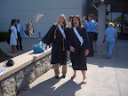 Throwing their caps in the air after graduating