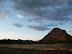 Male Hill, facing the sunset with Female Hill behind.
