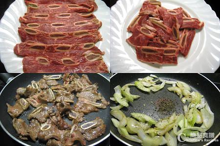 黑椒牛仔骨 Stir-fried Beef Short Ribs with Black Pepper Procedures