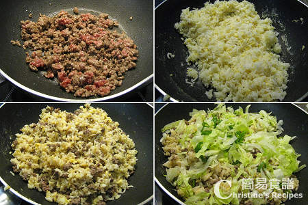Fried Rice with Minced Beef Procedures