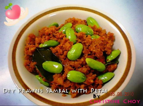 蝦米參巴Dry Prawn Sambal With Petai 蝦米參巴Dry Prawn Sambal With Petai
