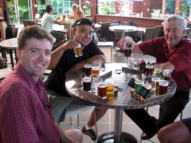 Cheers! Tasting beers at MT Brewery
