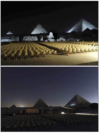 Earth Hour Piramida Mesir 2009