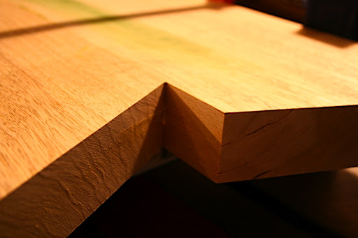 The body blank for Prototype 2 Aviator glued and clamped.