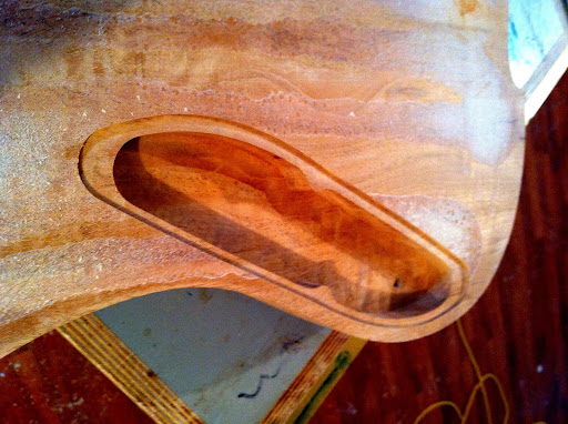 The control cavity and recess for the cover have been routed.