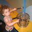 Playing the drums at the Kohl Children's Museum