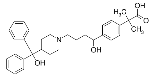 Fexofenadine hydrochloride structure