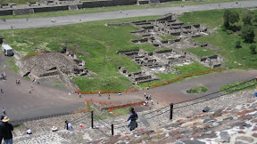 View from the middle stage of the Sun pyramid