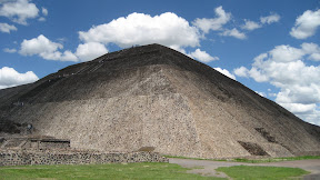 Here's a view of the Sun pyramid with the sunlight partially obstructed by a cloud