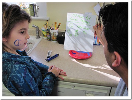 opshins for face painting