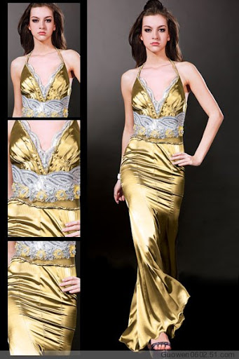Gold Evening Bridal Gown