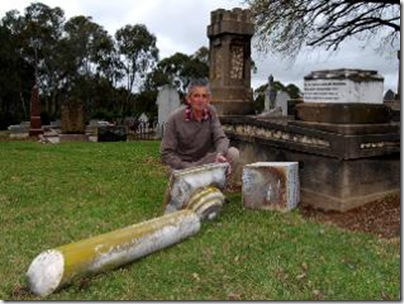 Jim Cooper, cemetery vandalism