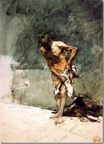 Fortuny -hombre semidesnudo