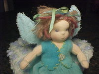 Vintage Valentine Blue Baby Fairy