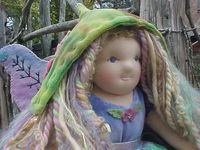 Collab With She-Devil Productions: Lianna - 16" BJ Waldorf Doll in a Fairy Rainbow Outfit