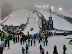 A Crowd Gathers Despite The Inclement Weather