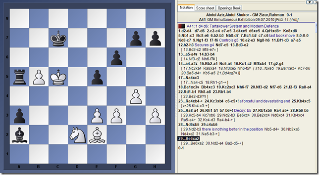 Abdul Aziz's game vs GM Ziaur Rahman