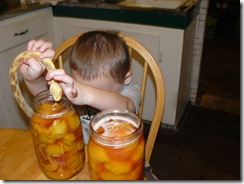 canning peaches Abbi 1st day of HS 009