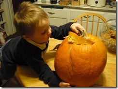 carving a pumpkin 012