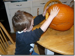 carving a pumpkin 015