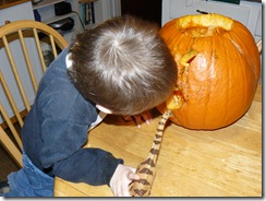 carving a pumpkin 025