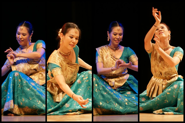 Glimpses of a Kathak dancer doing abhinaya