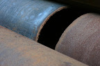 Rusted metal pipes