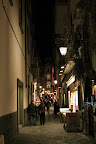 Streets of Sorrento at night
