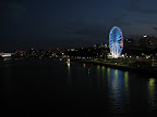 Wheel of Brisbane lit for Christmas