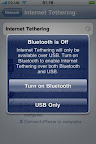 iPhone on Internet Tethering Enabled