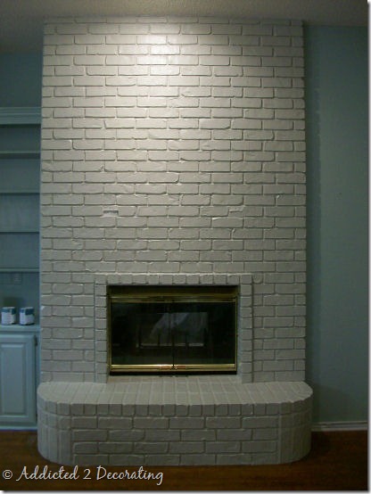 A Painted Brick Fireplace Winner And Addicts Not So Anonymous Fireplace After