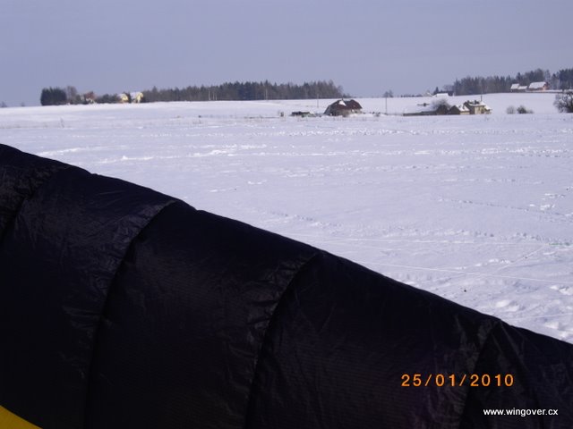 Snowkiten ještě jenou Hřibojedy