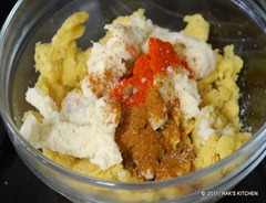 Add bread,powders