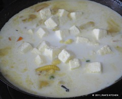 Add paneer and coconut milk