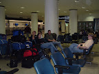 Waiting in the airport for the airplane Waiting in the airport for the airplane
